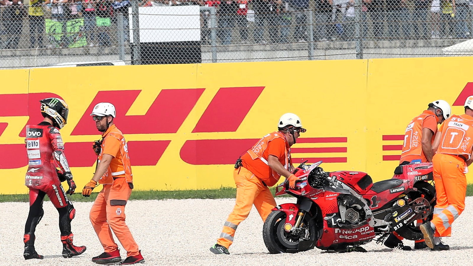 Francesco Bagnaia crash, 2024 Emilia Romagna MotoGP